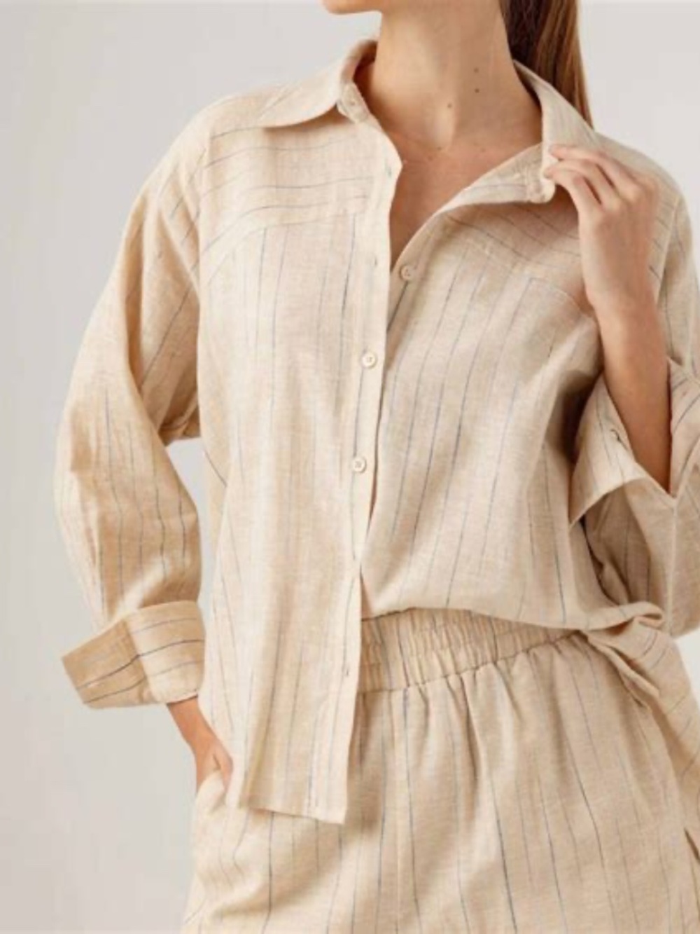 Sundays — Multi Linen Adora Shirt- Size M/L